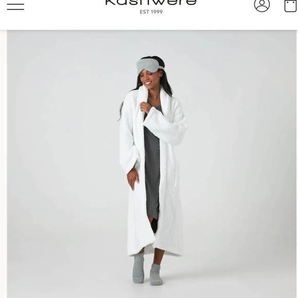 Kashwere White Plush Bathrobe XL - Picture 3 of 8